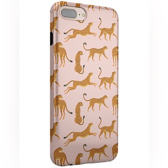 Casely iPhone 6/6s/7/8 Plus Case | On The Prowl | Pink Leopard Print Case - Picture 2 of 8